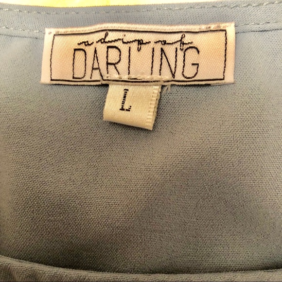 Boho Embroidered blue swing Top - Picture 5 of 6